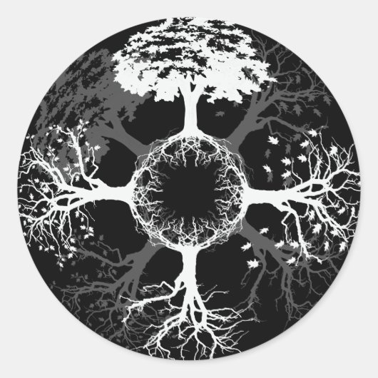 Sticker Rond Quatre saisons (Devant)