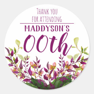 Sticker Rond Quatre-vingt-dixième quatre-vingt-onzième