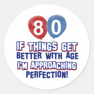 Sticker Rond quatre-vingtième conceptions d'anniversaire