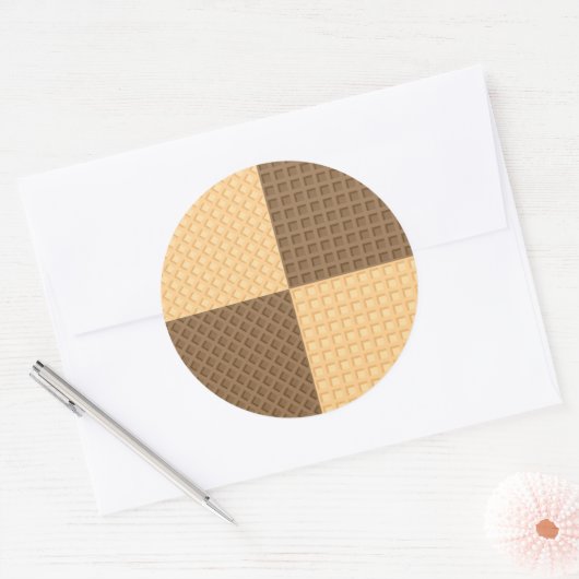Sticker Rond Quatre Wafers (Enveloppe)