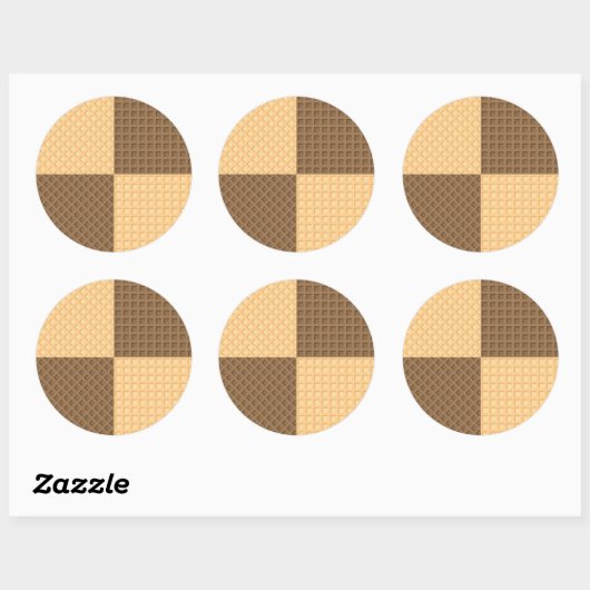 Sticker Rond Quatre Wafers (Feuille)