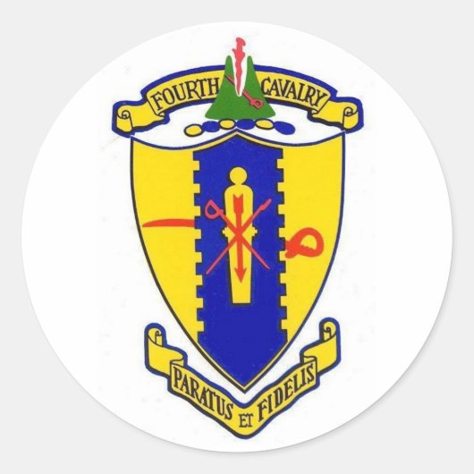 Sticker Rond Quatrième cavalerie (Devant)