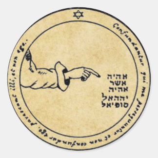 Sticker Rond Quatrième Pentacle de la Lune