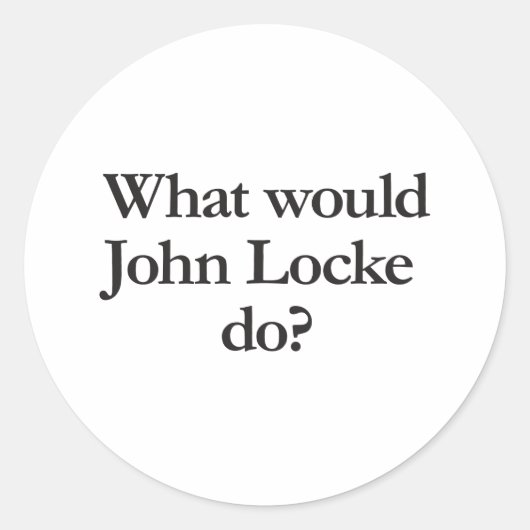 Sticker Rond que ferait john locke (Devant)