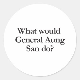Sticker Rond que ferait le général aung san