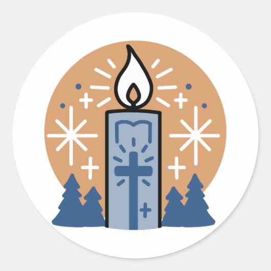 Sticker Rond Que la foi brille (Devant)