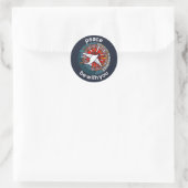 Sticker Rond Que la paix soit avec vous (Sac)