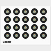 Sticker Rond Que l'aventure de 3e année commence Prof Ck à l'éc (Feuille)