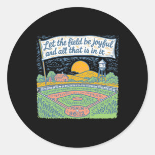 Sticker Rond Que le champ soit joyeux Funny Bysebyll Game Day