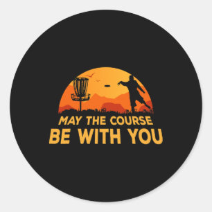 Sticker Rond Que le parcours soit avec vous Citation vintage di