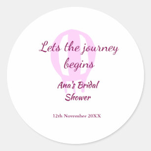 Sticker Rond que le voyage commence enterrement de vie de jeune