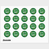 Sticker Rond Que les frasques commencent Drôle de Saint-Patrick (Feuille)