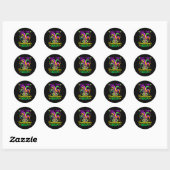 Sticker Rond Que Les Shenanigans Commencent Mardi Gras (Feuille)