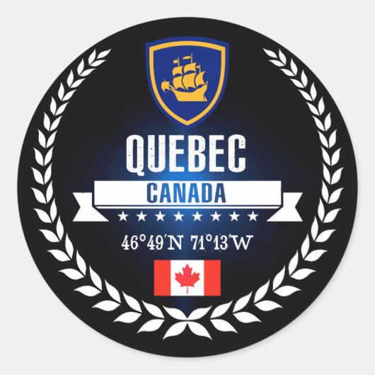 Sticker Rond Québec (Devant)