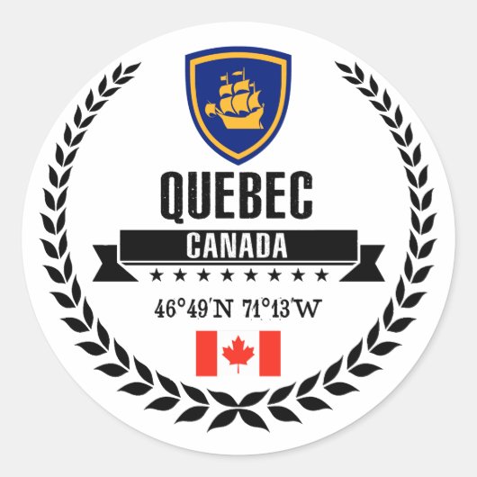 Sticker Rond Québec (Devant)