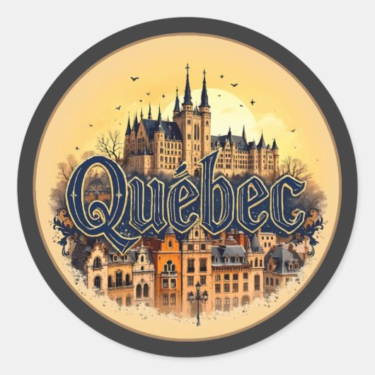 Sticker Rond Québec Canada (Devant)