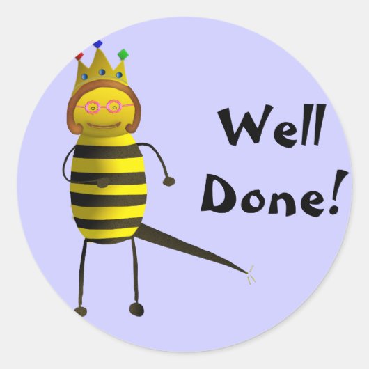 Sticker Rond Queen Bee, Bravo (Devant)