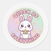 Sticker Rond Queen of Everything (Devant)