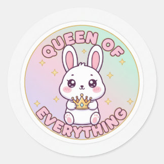 Sticker Rond Queen of Everything