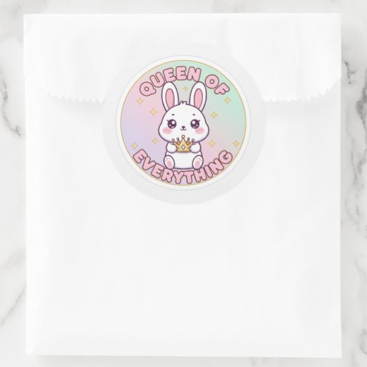 Sticker Rond Queen of Everything  (Sac)