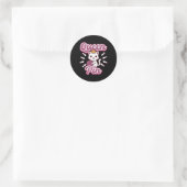 Sticker Rond Queen Pin Women's Girls Bowling Cat (Sac)