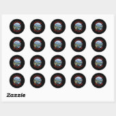 Sticker Rond Queenstown New Zealand Retro Distressed Circle (Feuille)