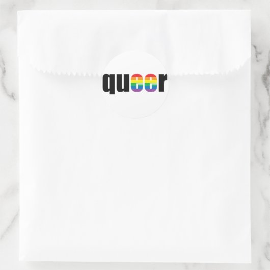 Sticker Rond Queer Pride (Sac)