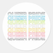 Sticker Rond Queer Pride (Devant)