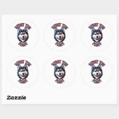 Sticker Rond Quel Aimant d'Empreinte de Patte de Fluff (Feuille)