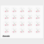 Sticker Rond Quel sera le bébé de l'équipe fille citrouille (Feuille)
