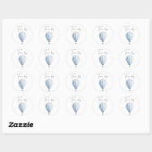 Sticker Rond Quel sera l'équipe bébé garçon (Feuille)