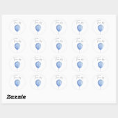 Sticker Rond Quel sera l'équipe bébé garçon (Feuille)