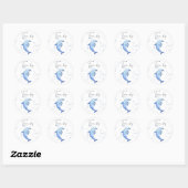 Sticker Rond Quel sera l'équipe bébé garçon (Feuille)