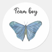 Sticker Rond Quel sera l'équipe du bébé garçon (Devant)