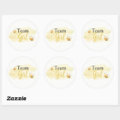 Sticker Rond Quelle Équipe Bébé Abeille Garçon (Feuille)