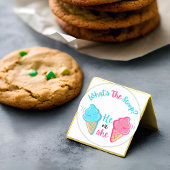 Sticker Rond Quelle est la crème glacée Scoop Genre Révéler Fav