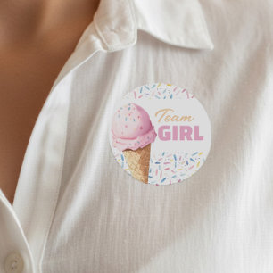 Sticker Rond Quelle est la glace de l'équipe fille pour la révé