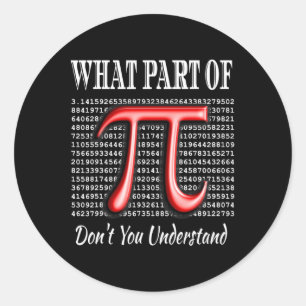 Sticker Rond Quelle partie de Don't you Understanding Gift Math