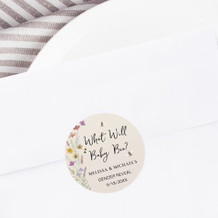 Sticker Rond Quelle révélation de sexe pour bébé abeille