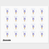 Sticker Rond Quelle sera l'équipe bébé garçon glace (Feuille)