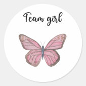 Sticker Rond Quelle sera l'équipe de bébé fille (Devant)