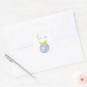 Sticker Rond Quelle sera l'équipe de bébé garçon (Enveloppe)