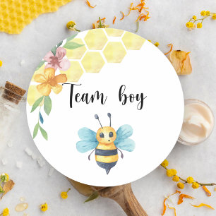 Sticker Rond Quelle sera l'équipe du bébé abeille garçon