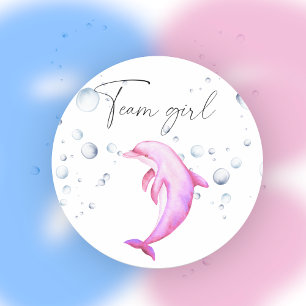 Sticker Rond Quelle sera l'équipe fille bébé