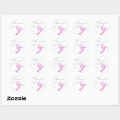 Sticker Rond Quelle sera l'équipe fille bébé (Feuille)
