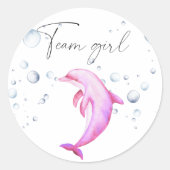 Sticker Rond Quelle sera l'équipe fille bébé (Devant)