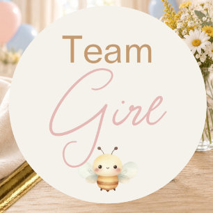 Sticker Rond Quelle sera l'équipe fille de bébé abeille