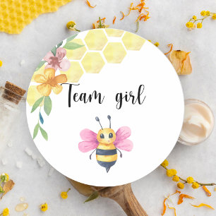 Sticker Rond Quelle sera l'équipe fille de bébé abeille