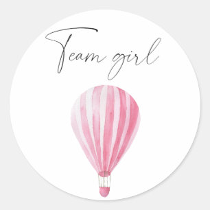 Sticker Rond Quelle sera l'équipe fille du bébé