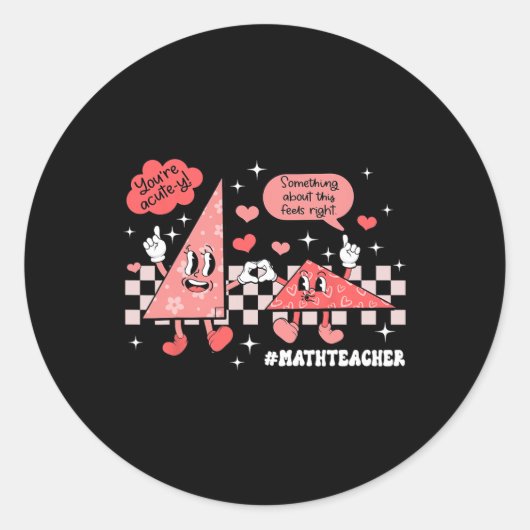 Sticker Rond Quelque Chose À Propos De Cela Sent Bien Math Ense (Devant)